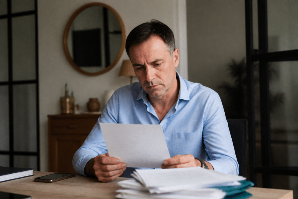 Employeur recevant avis officiel d'amende pour retard salarial