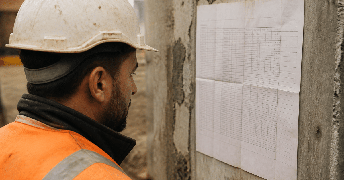 Papier affichant baremes salariaux construction regions francaises