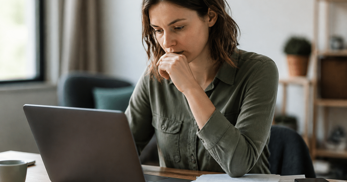 Personne consultant documents allocations sur ordinateur portable bureau